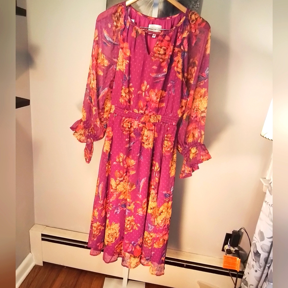 Destination 365 Chiffon flowered dress